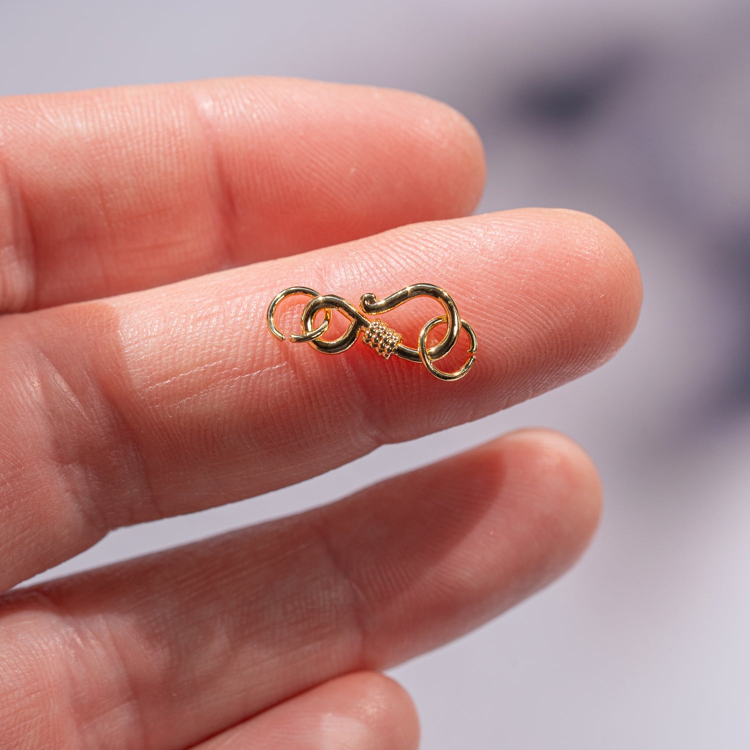 Fermoirs crochet en S en laiton plaqué or 18k de 19,5 mm ( à l&