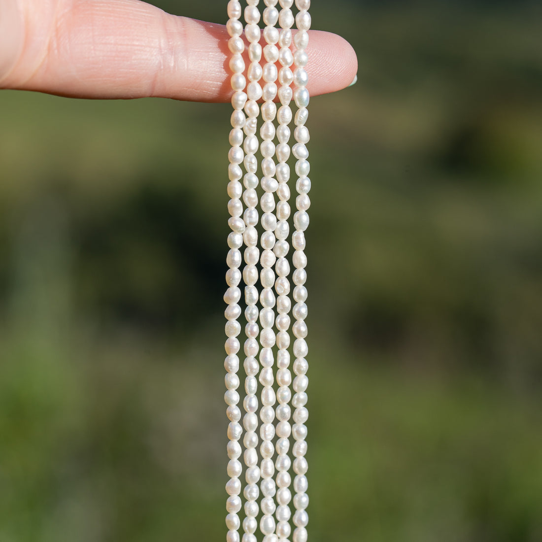 Fines perles de forme irrégulière en perles d&