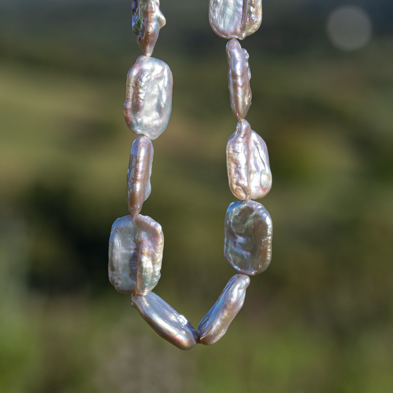 Perles pépites ovales/rectangles en perles d&