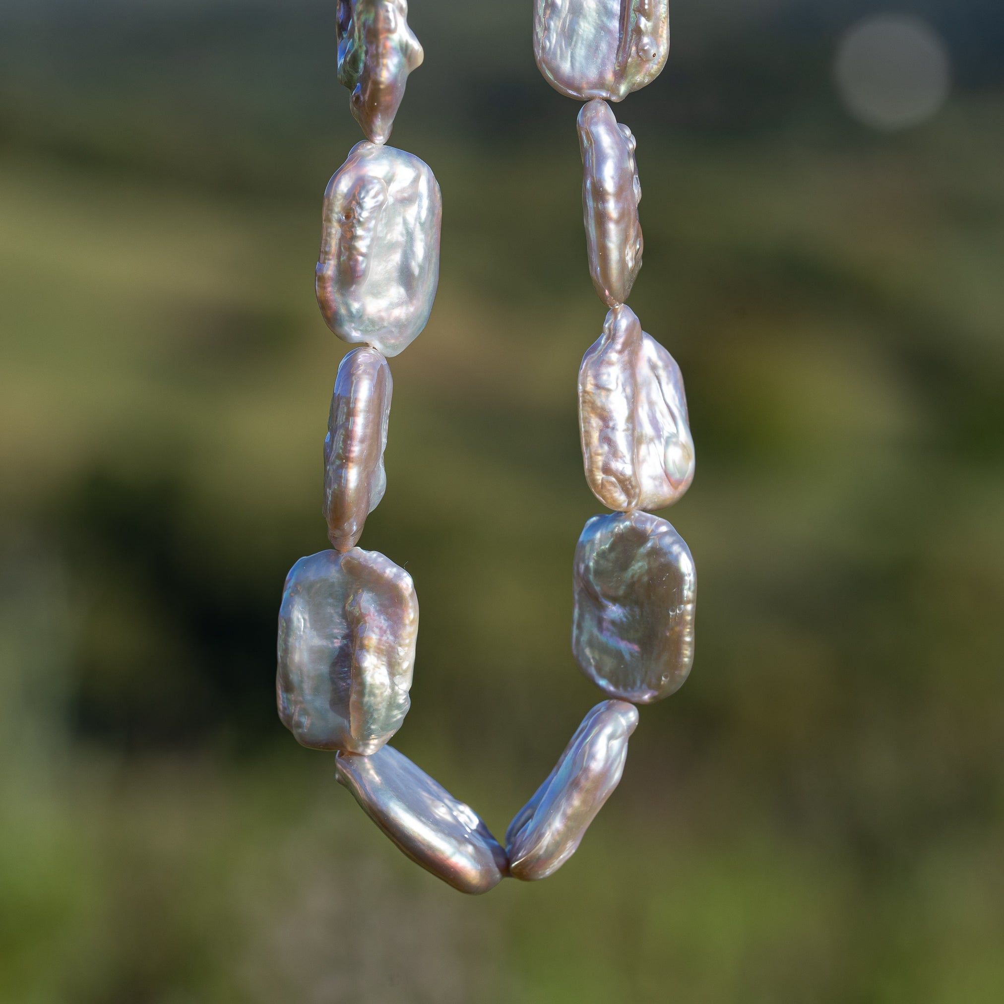 Perles pépites ovales/rectangles en perles d&