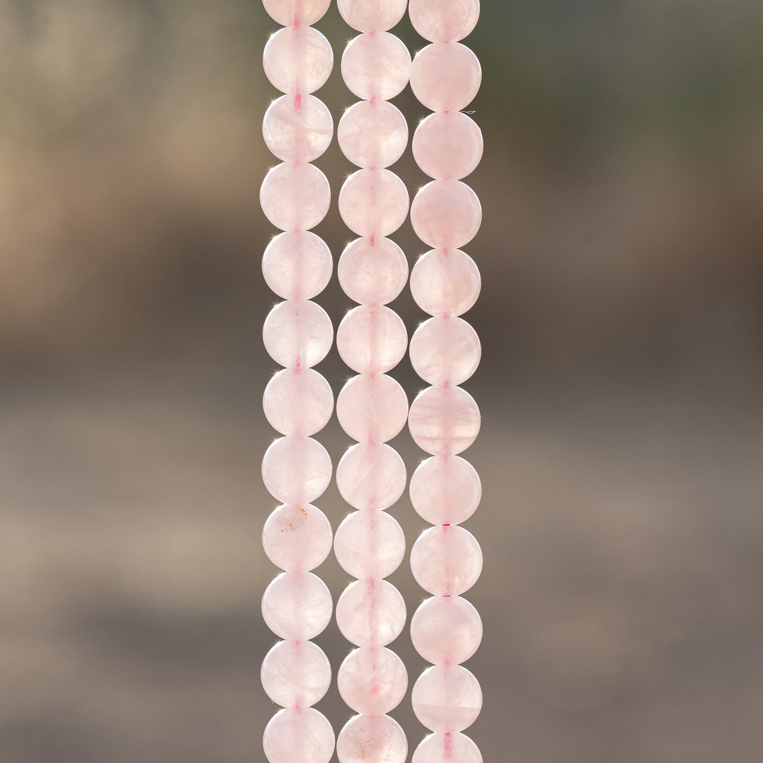 Perles rondes lisses de Quartz rose Madagascar de 8,2 mm (  rang de env 48 perles )