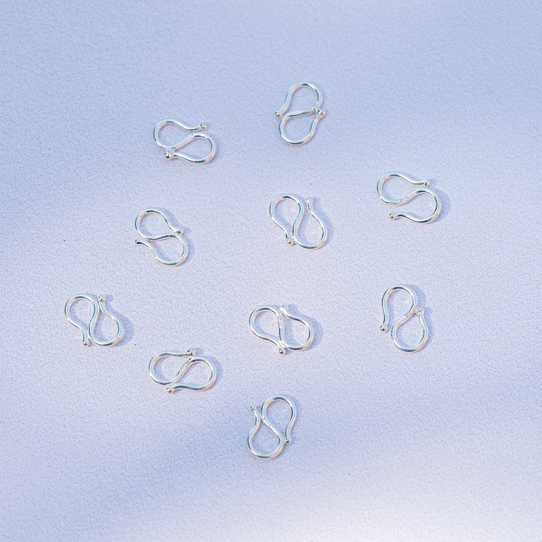 Fermoirs crochet en S  en argent 925 de 10 mm ( à l&