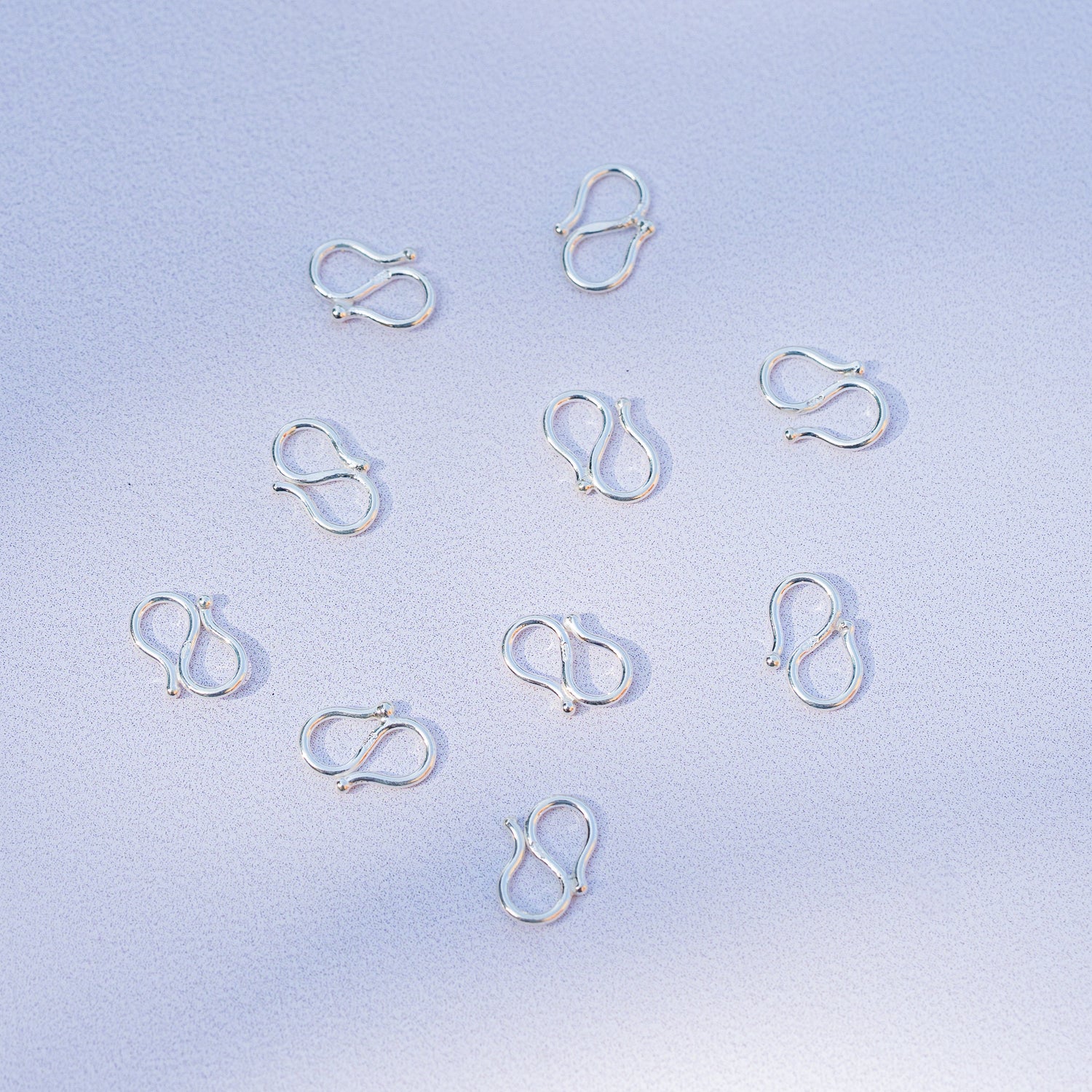 Fermoirs crochet en S  en argent 925 de 10 mm ( à l&