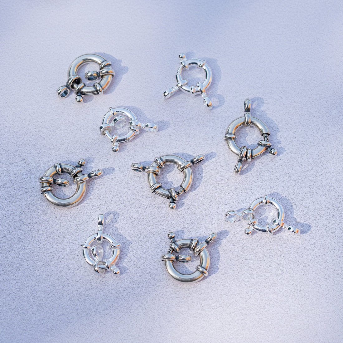Fermoirs roue/bouée en argent 925 de 10 ou 12 mm au choix ( à l&