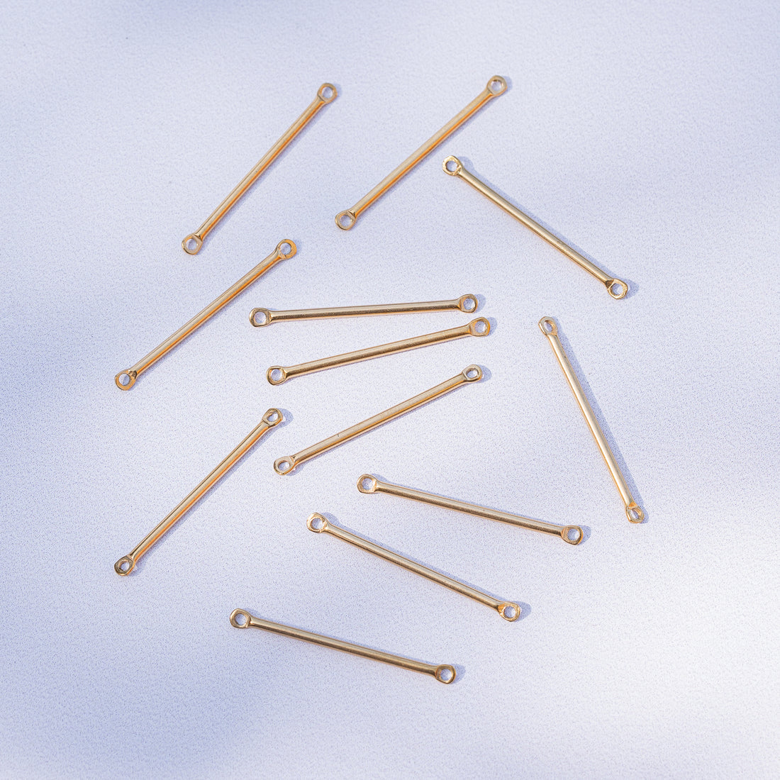 Connecteur barre en acier inox plaqué or 18k de 30 mm ( à l&