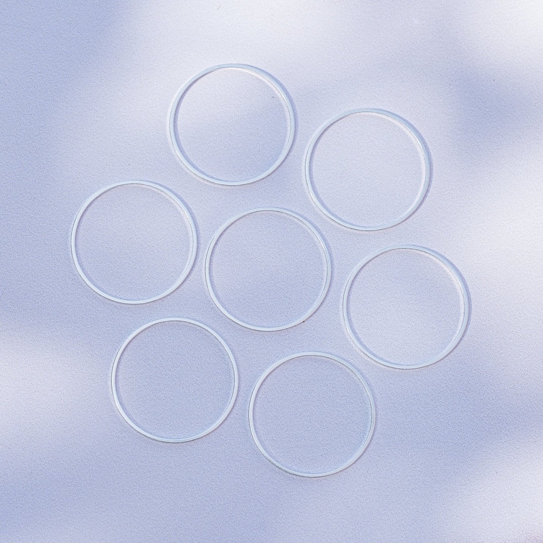 Anneaux connecteurs ronds lisses en laiton plaqué argent 925 de 30 mm ( à l&