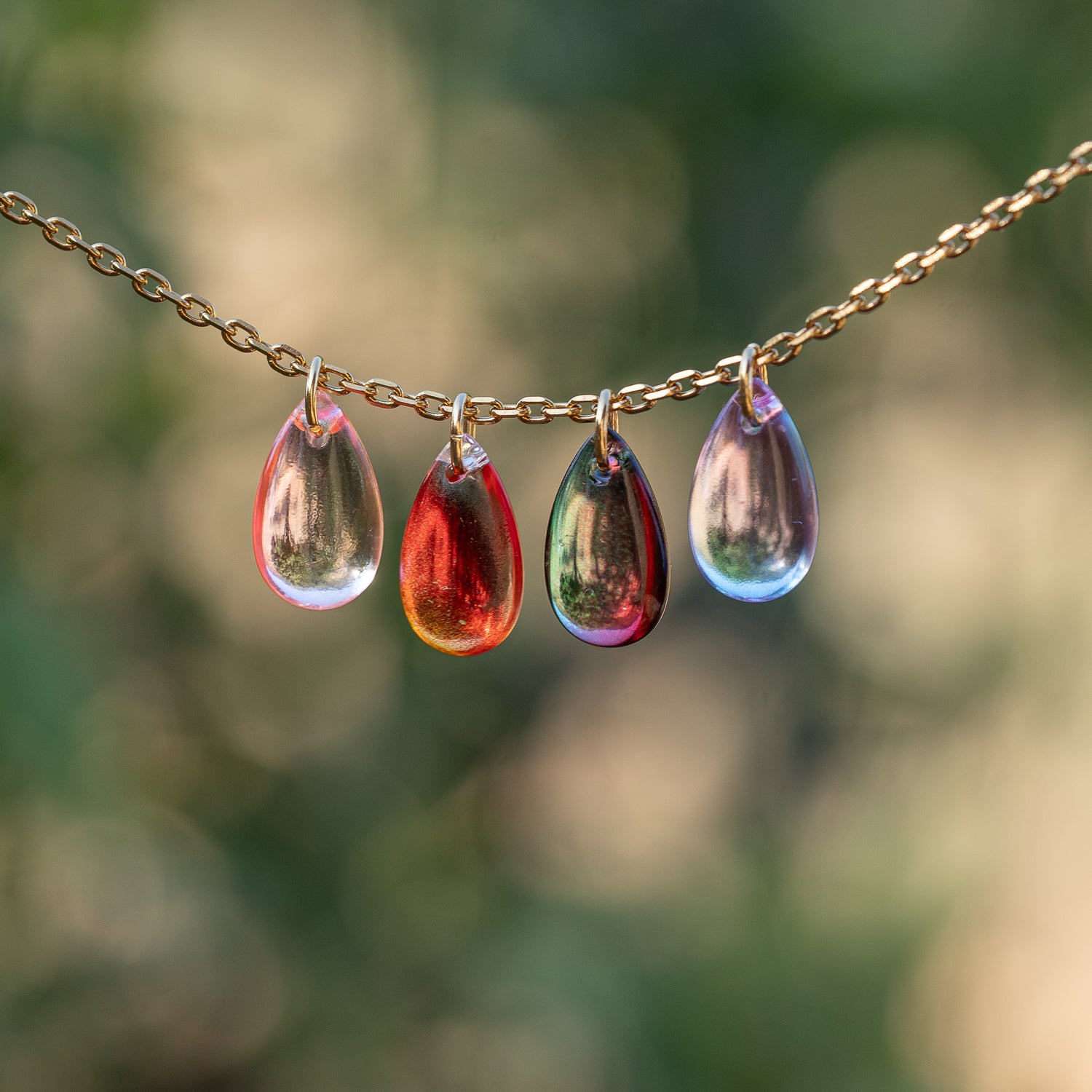 Perles gouttes lisses en verre Tchèque couleur au choix de 13,5 mm ( à l&