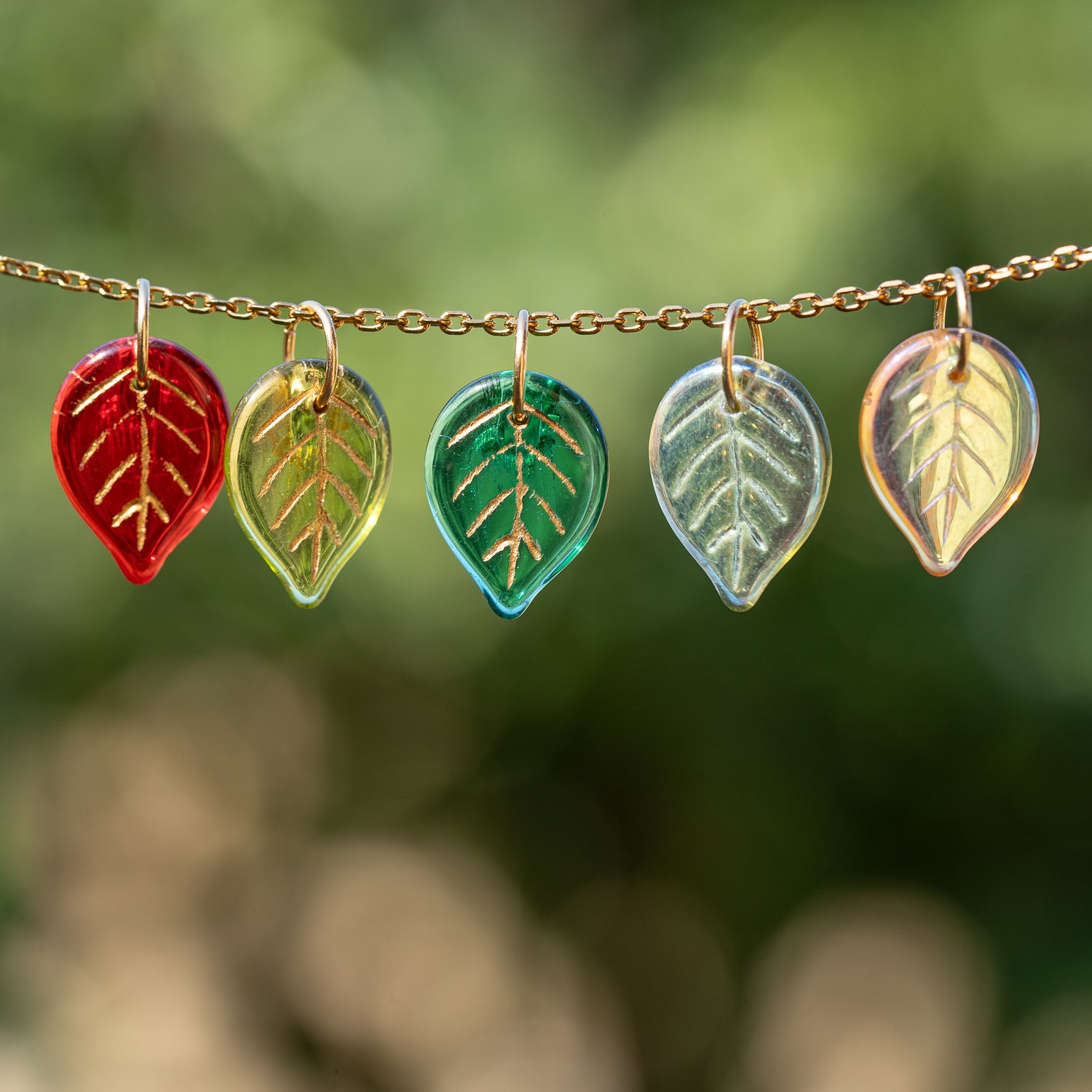 Feuilles en verre Tchèque couleur au choix de 18,5 mm ( à l&