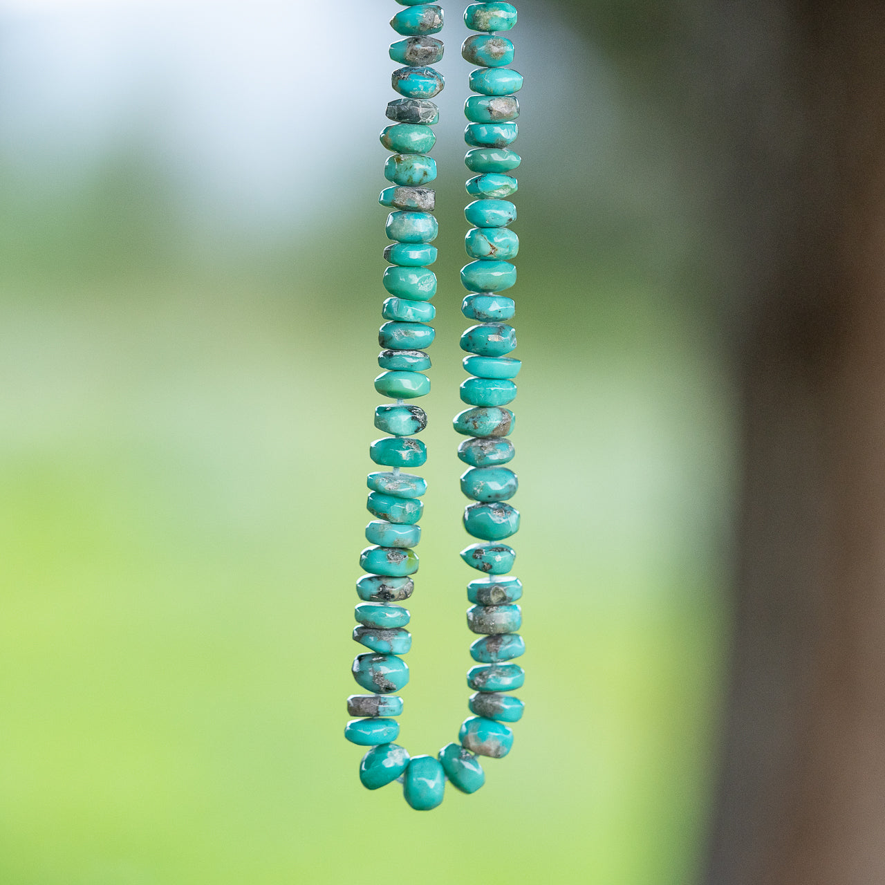 Perles rondelles lisses de Turquoise naturelle d&