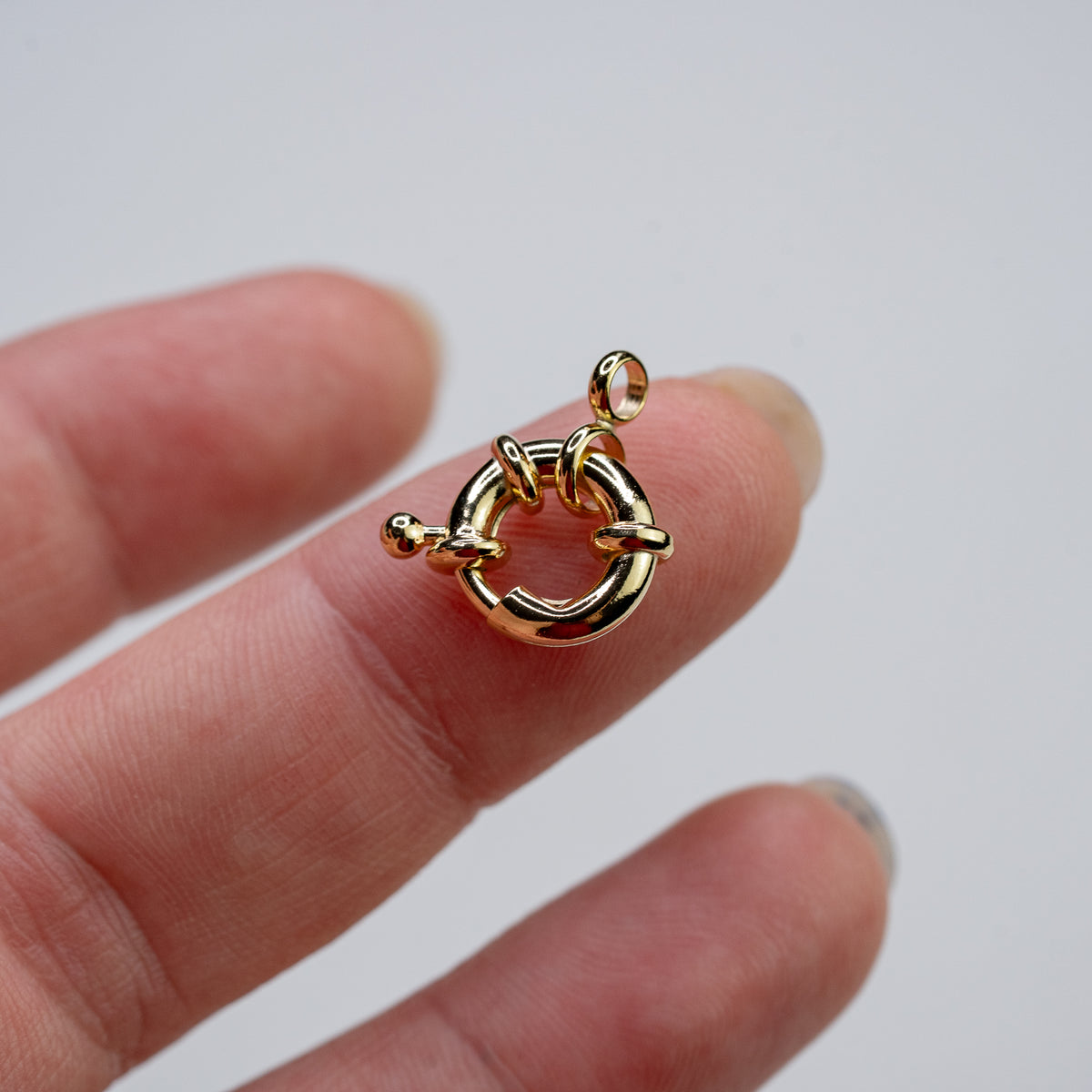 Fermoirs roue en laiton plaqué or 18k de 11 x 2,5 mm ( à l&