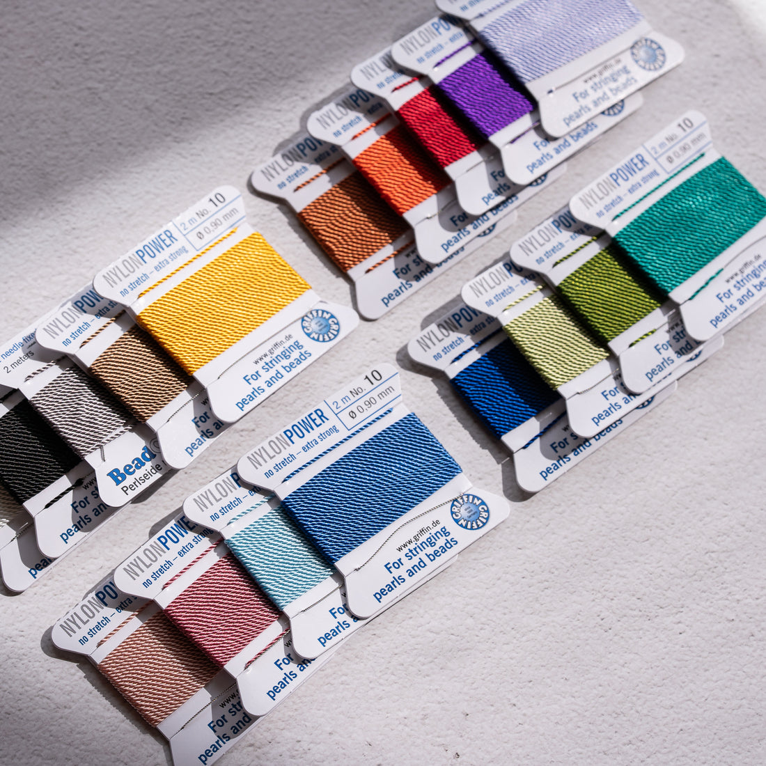 Fil Griffin Nylon Power avec aiguille intégrée de 0,9 mm, couleur au choix ( à l&