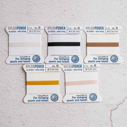Fil Griffin Nylon Power avec aiguille intégrée de 0,3 mm, couleur au choix ( à l&