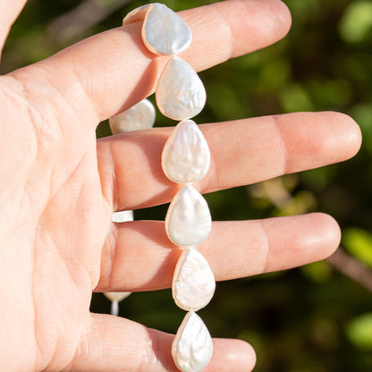 Perles gouttes plates en perles d&