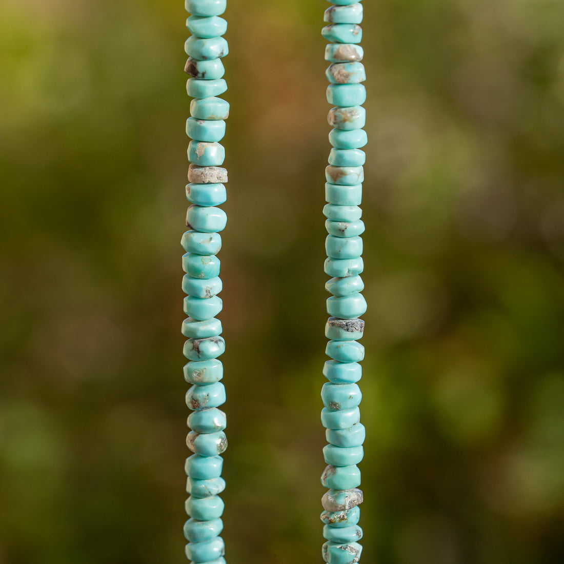 Perles rondelles lisses de Turquoise d&