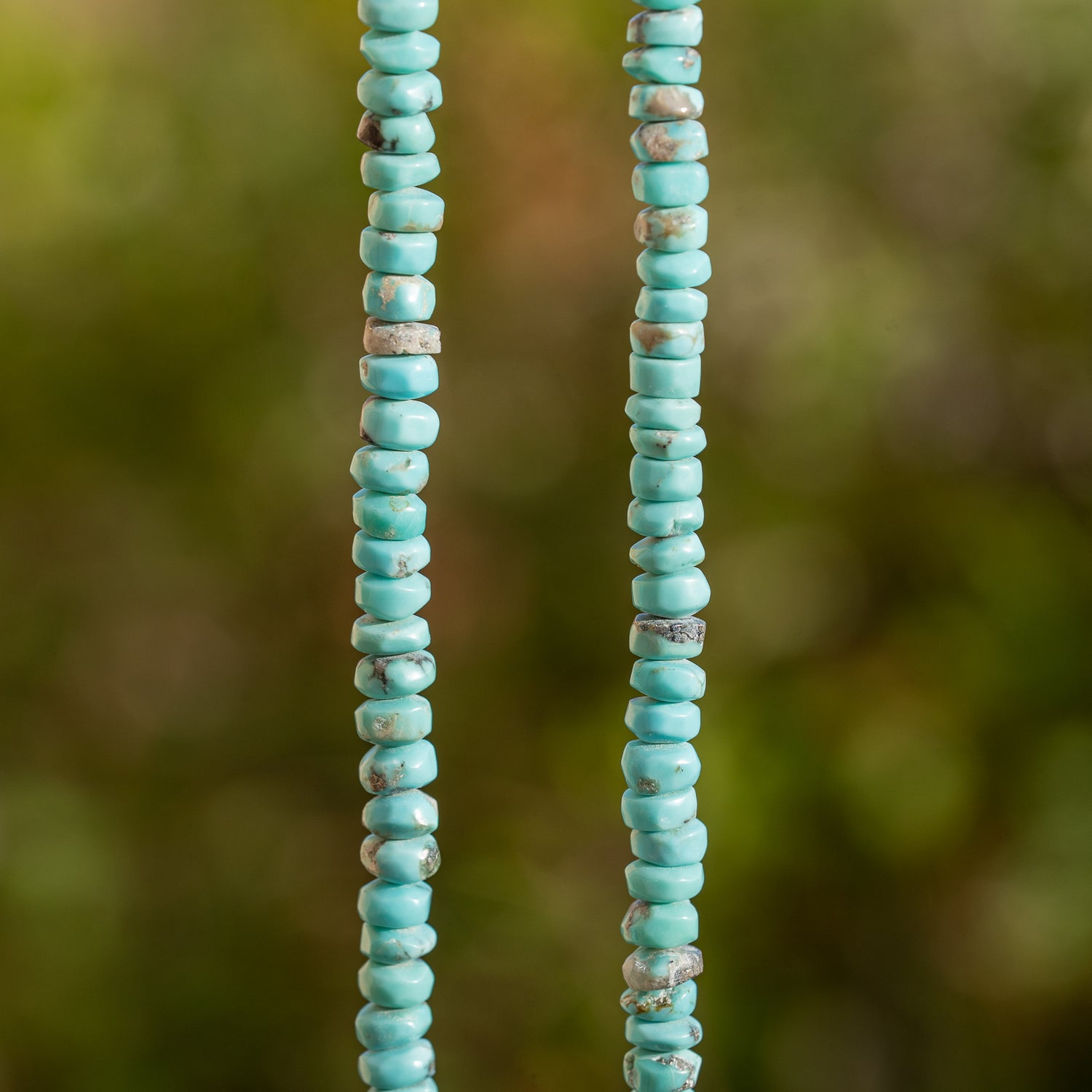 Perles rondelles lisses de Turquoise d&