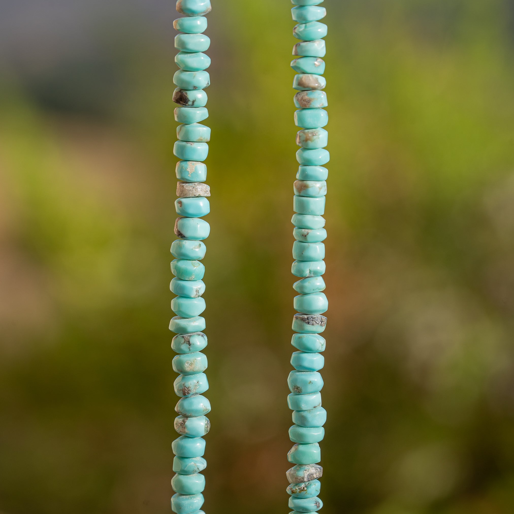 Perles rondelles lisses de Turquoise d&