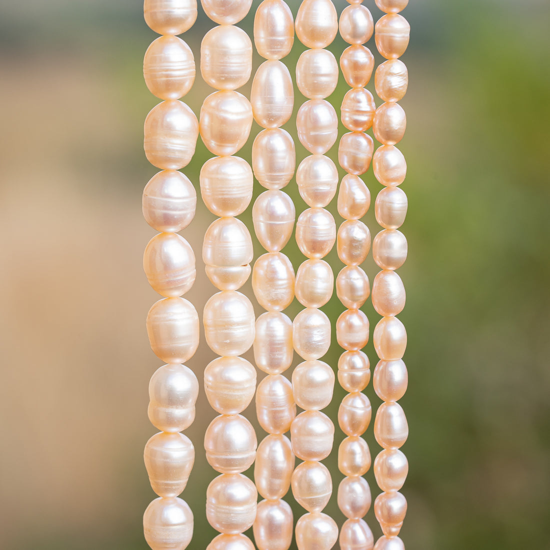 Perles ovales en perles d&