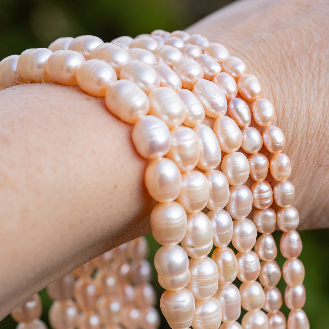 Perles ovales en perles d&