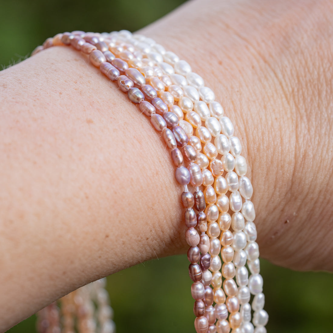 Fines perles ovales en perles d&