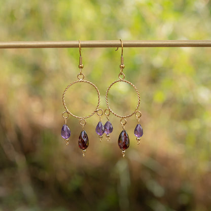 Perles gouttes facettes AA en Améthyste lilas de 9/14 mm ( à l&