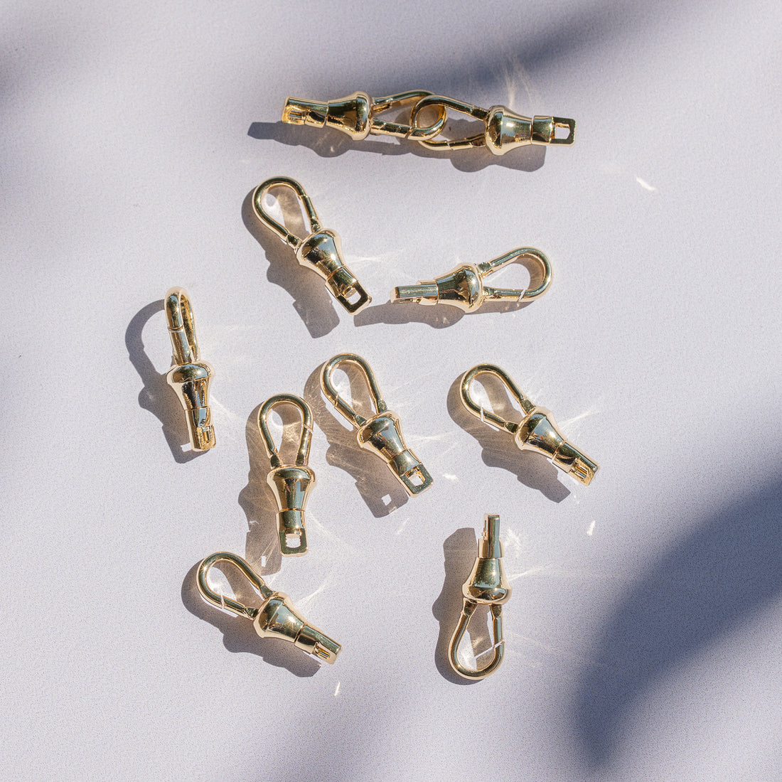 Fermoirs à ressort pivotant en laiton plaqué or 18k de 23,5 mm ( à l&