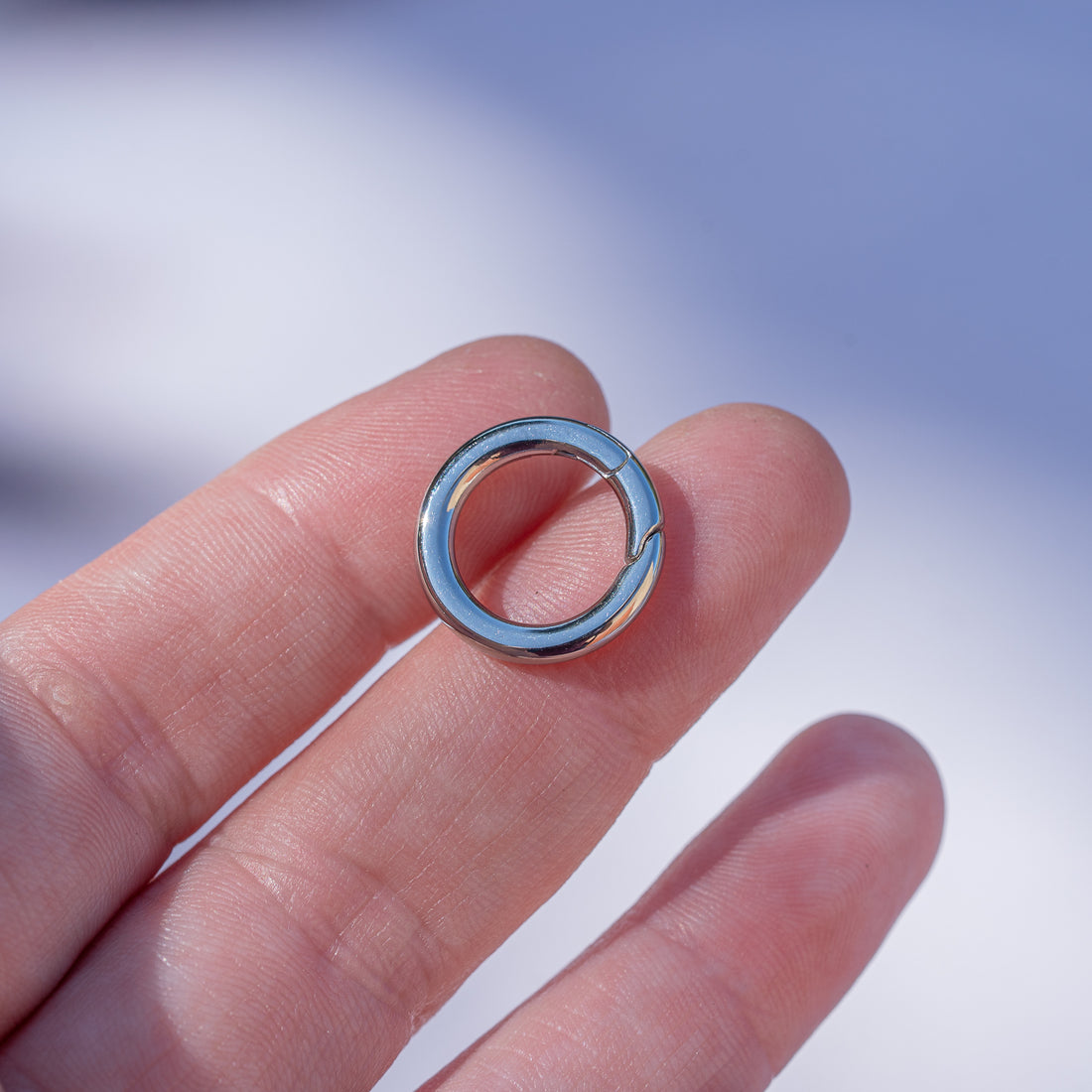 Fermoirs à ressort rond en acier inoxydable 316 couleur acier de 17 mm ( à l&