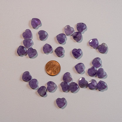 Perles ♡ facettes en Améthyste de 12 mm ( à l&