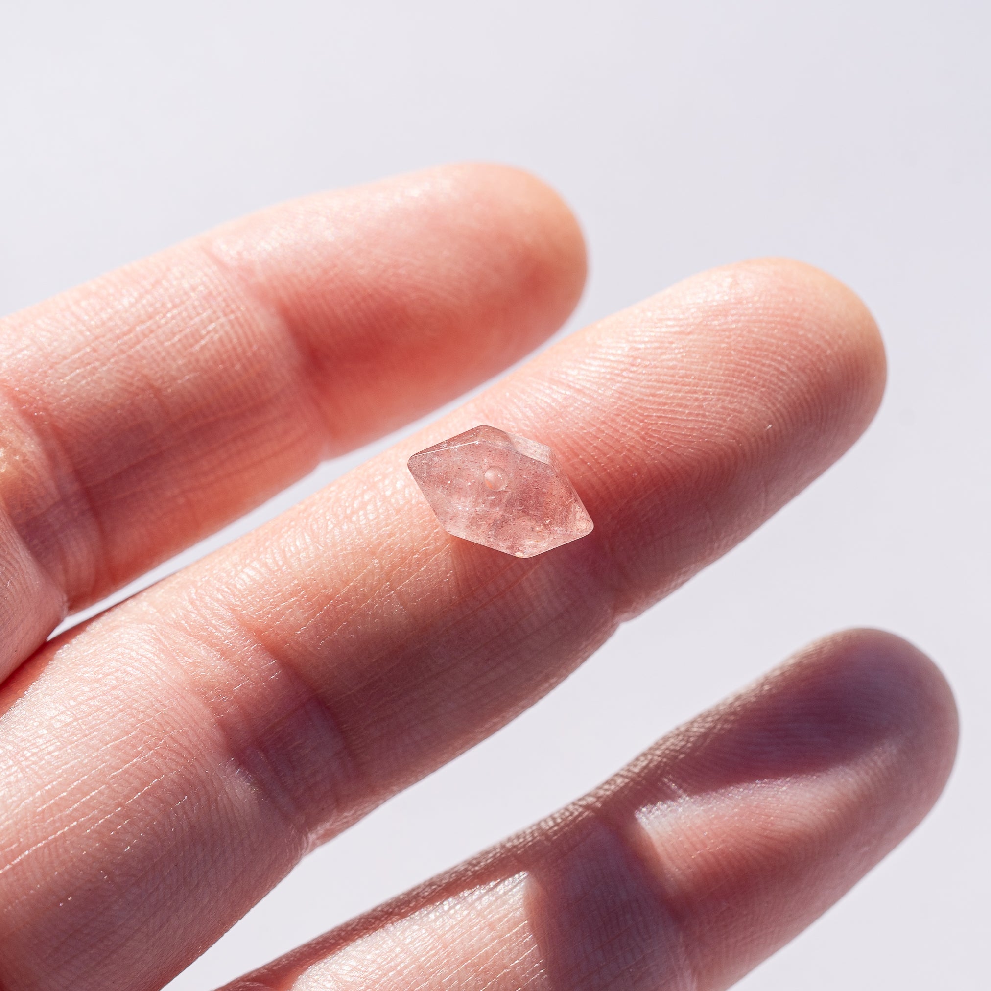 Perles pointes bi-terminées facettes de Quartz fraise de 11 mm (à l&