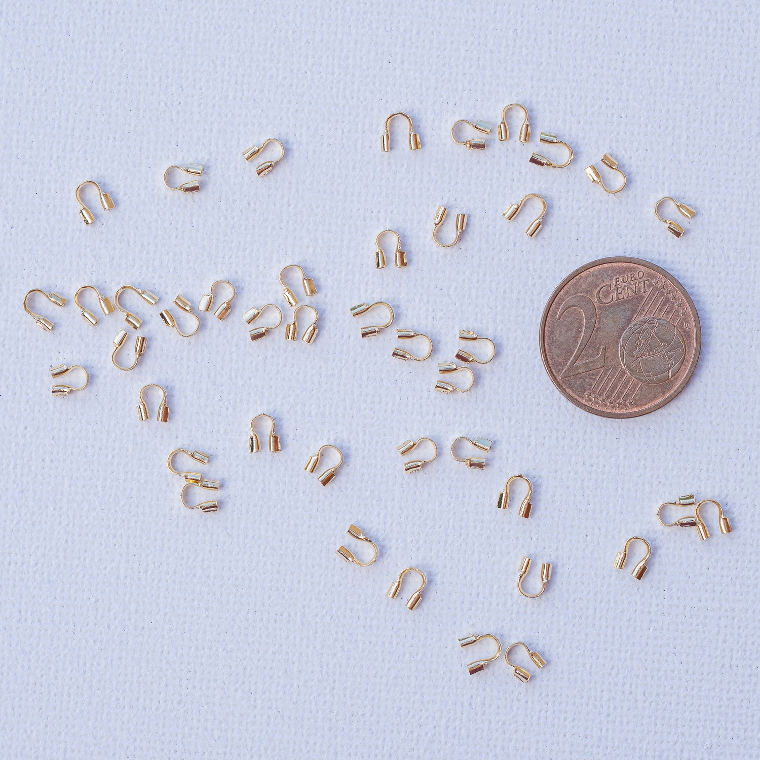 Protèges câble en laiton plaqué or 24k de 5 mm ( vendus par 4 )