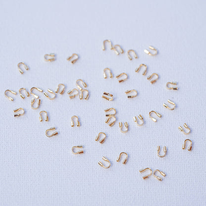 Protèges câble en laiton plaqué or 24k de 5 mm ( vendus par 4 )