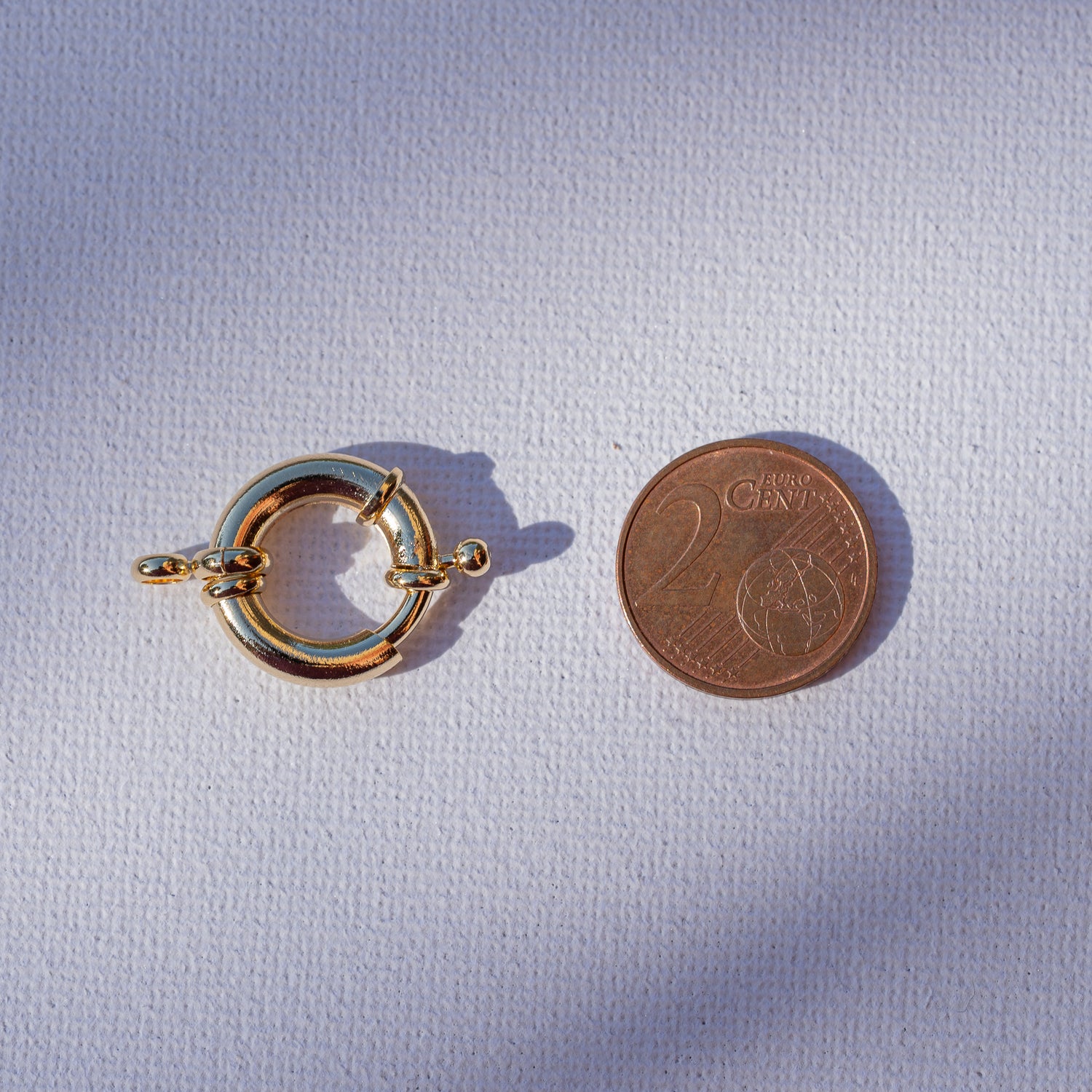 Fermoirs roue en laiton plaqué or 24k de 16 x 3,5 mm ( à l&