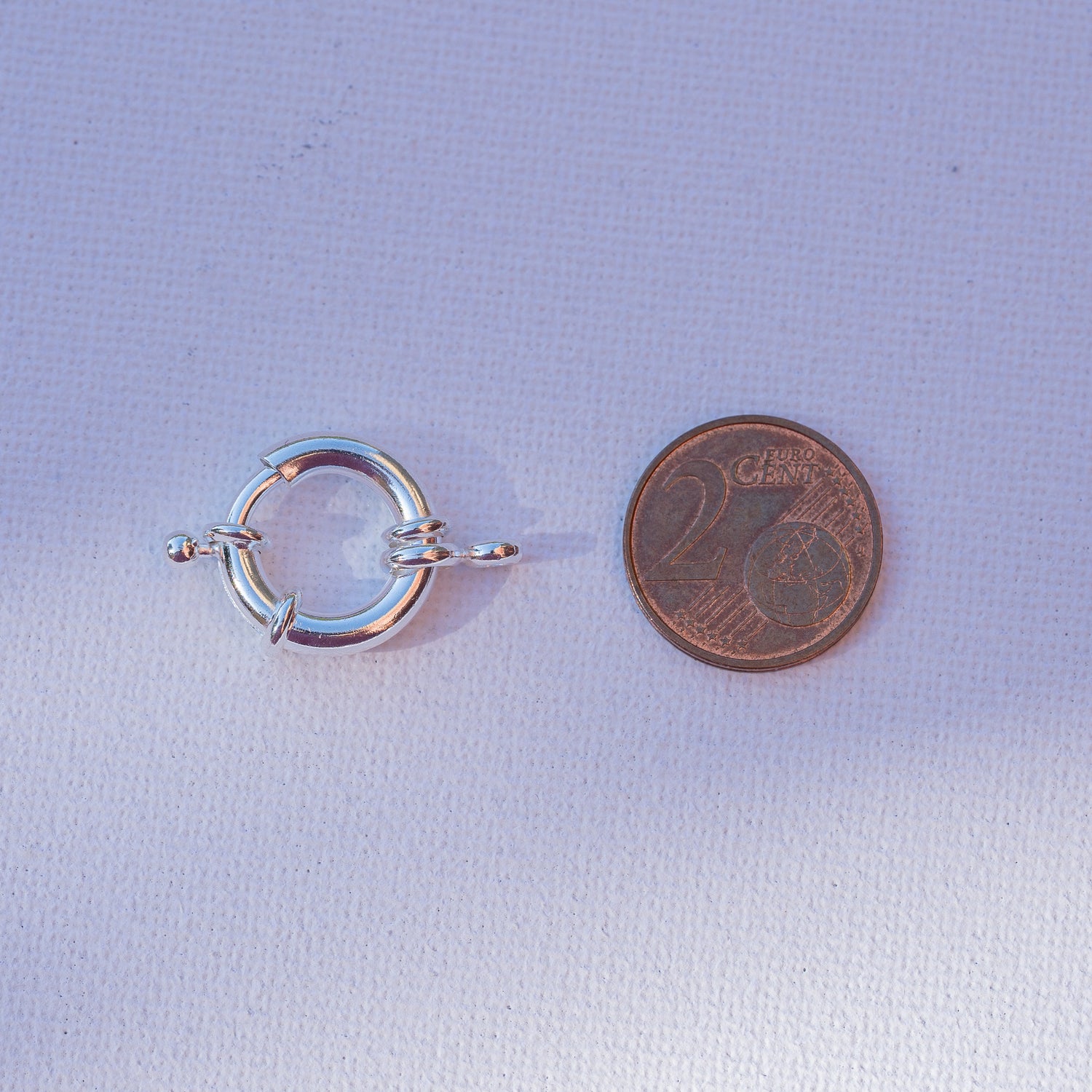 Fermoirs roue en laiton plaqué argent 925 de 16 x 3,5 mm ( à l&