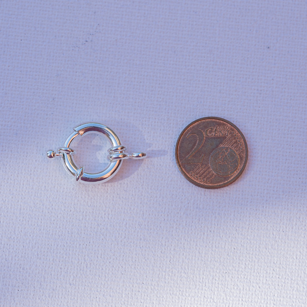 Fermoirs roue en laiton plaqué argent 925 de 16 x 3,5 mm ( à l&