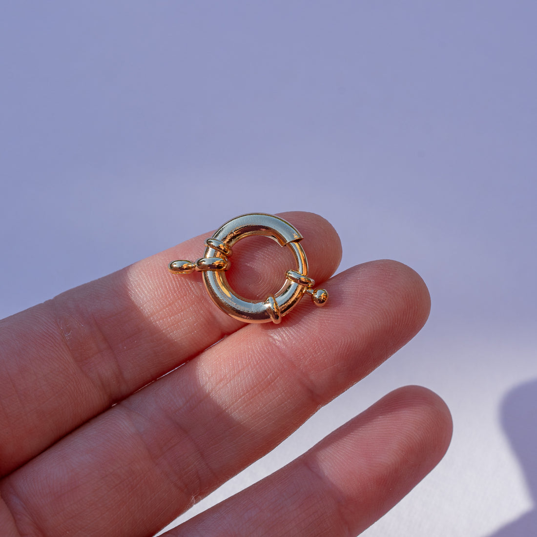 Fermoirs roue en laiton plaqué or 24k de 16 x 3,5 mm ( à l&