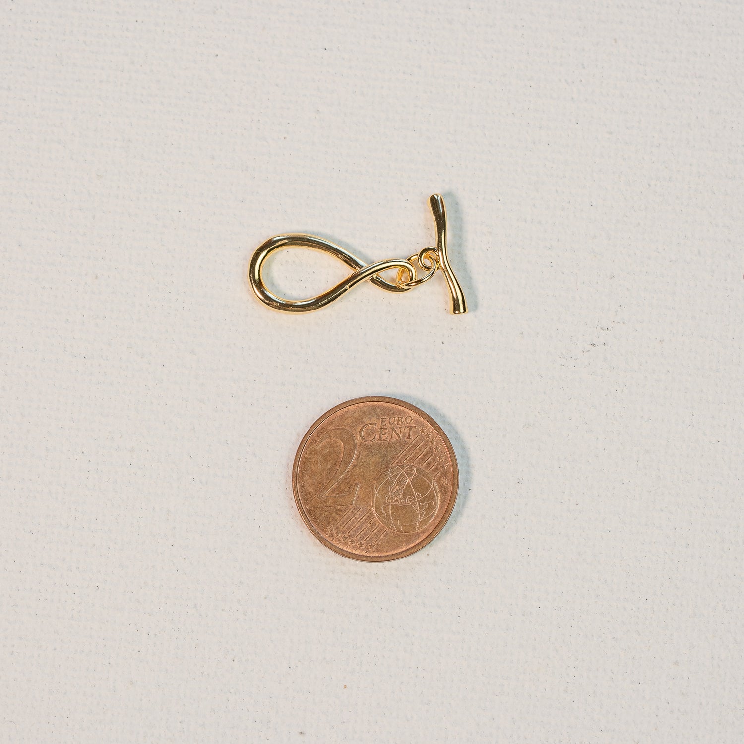 Fermoirs T infini en laiton plaqué or 18k de 19,5 mm ( à l&