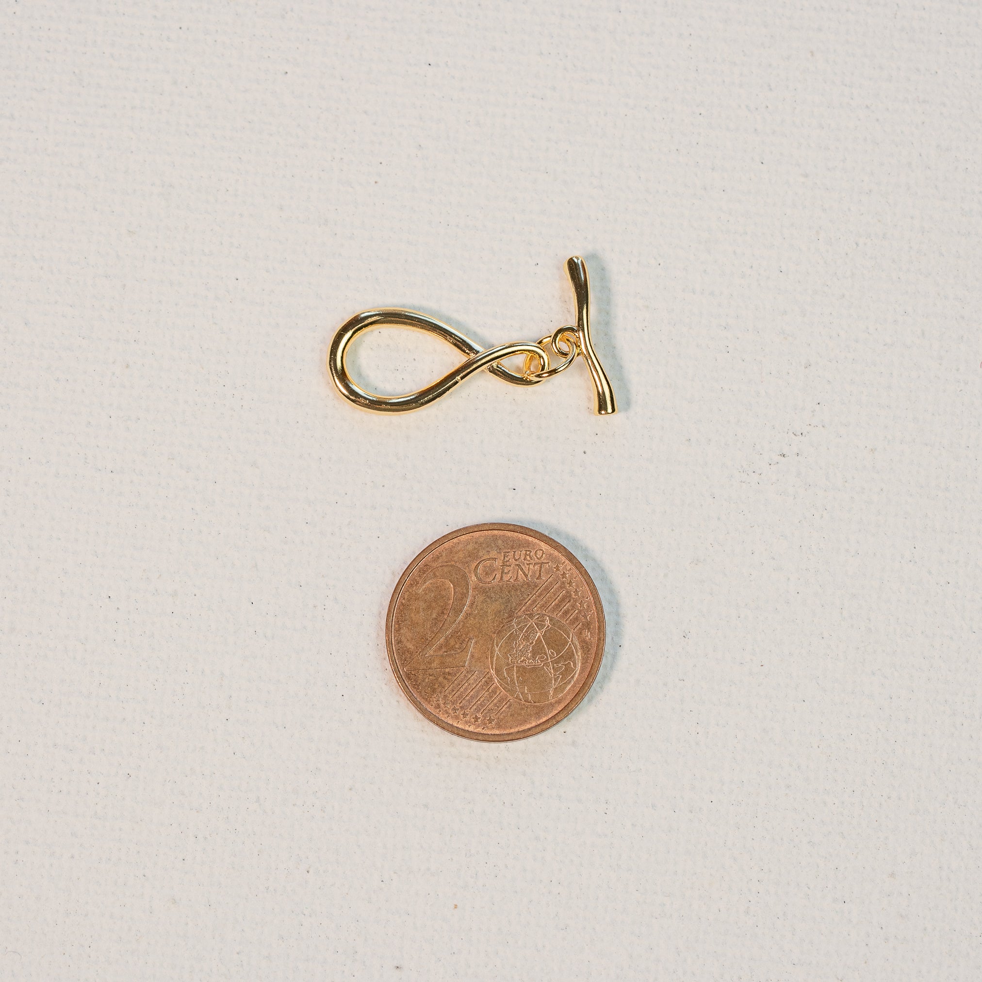 Fermoirs T infini en laiton plaqué or 18k de 19,5 mm ( à l&