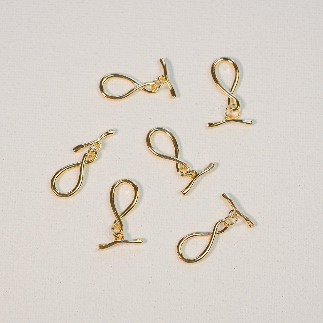 Fermoirs T infini en laiton plaqué or 18k de 19,5 mm ( à l&