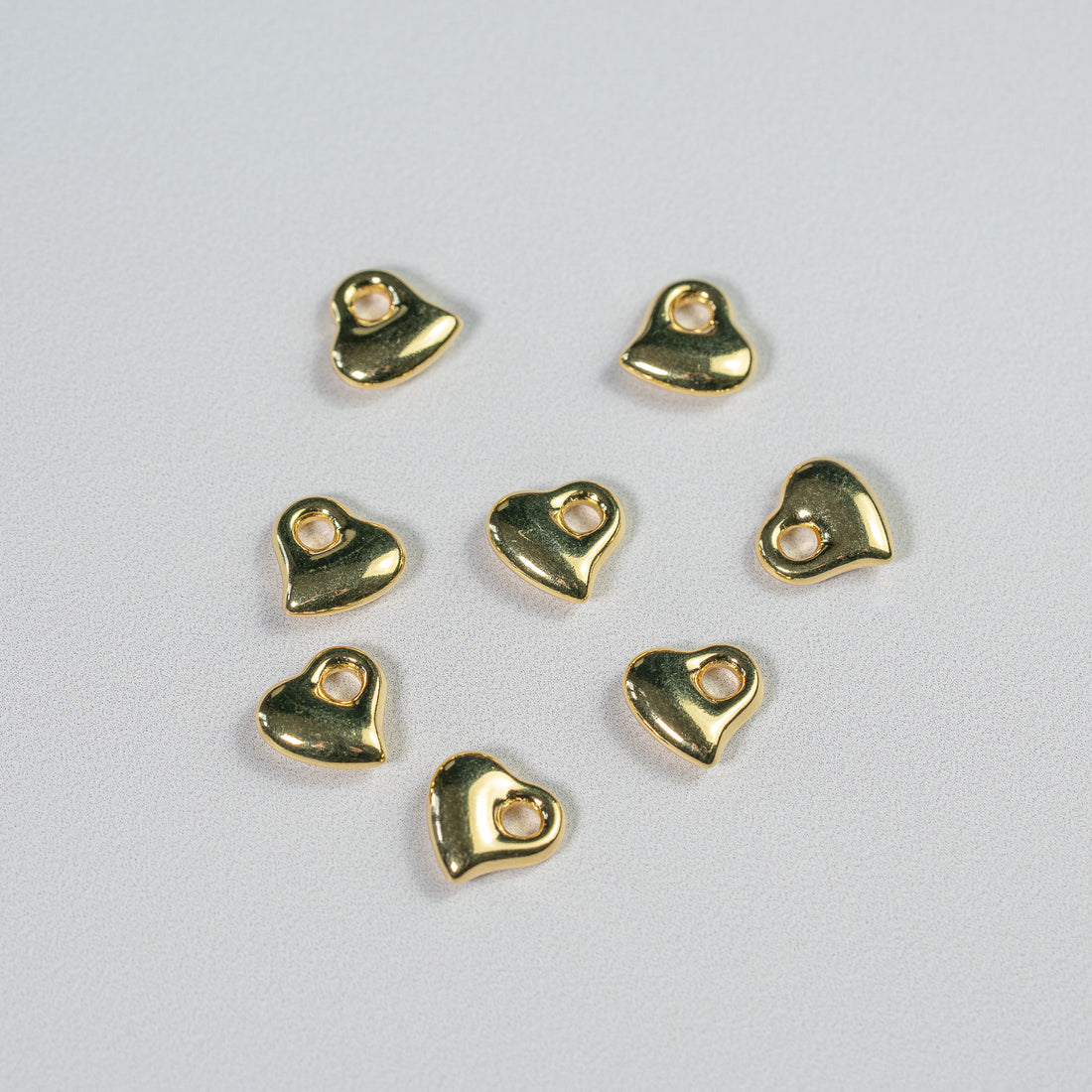 Breloques coeur en acier inoxydable plaqué or 18k de 11,5 mm ( à l&