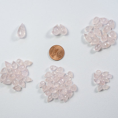 Gouttes facettes de Morganite AA de 9/13 mm ( à l&