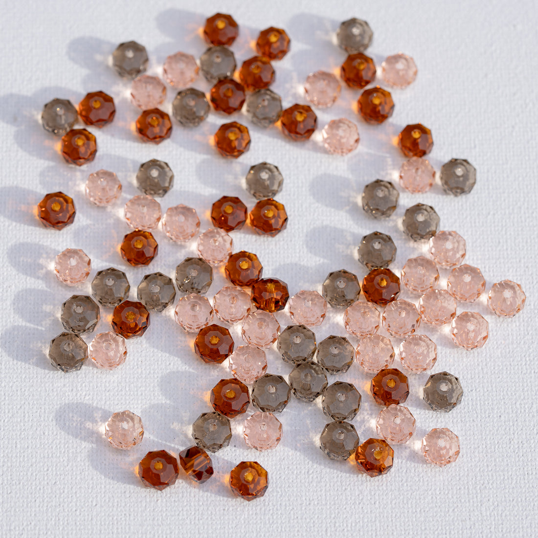 Perles rondelles facettes en verre K9 couleurs au choix de 8 x 5 mm ( lot de 2 )