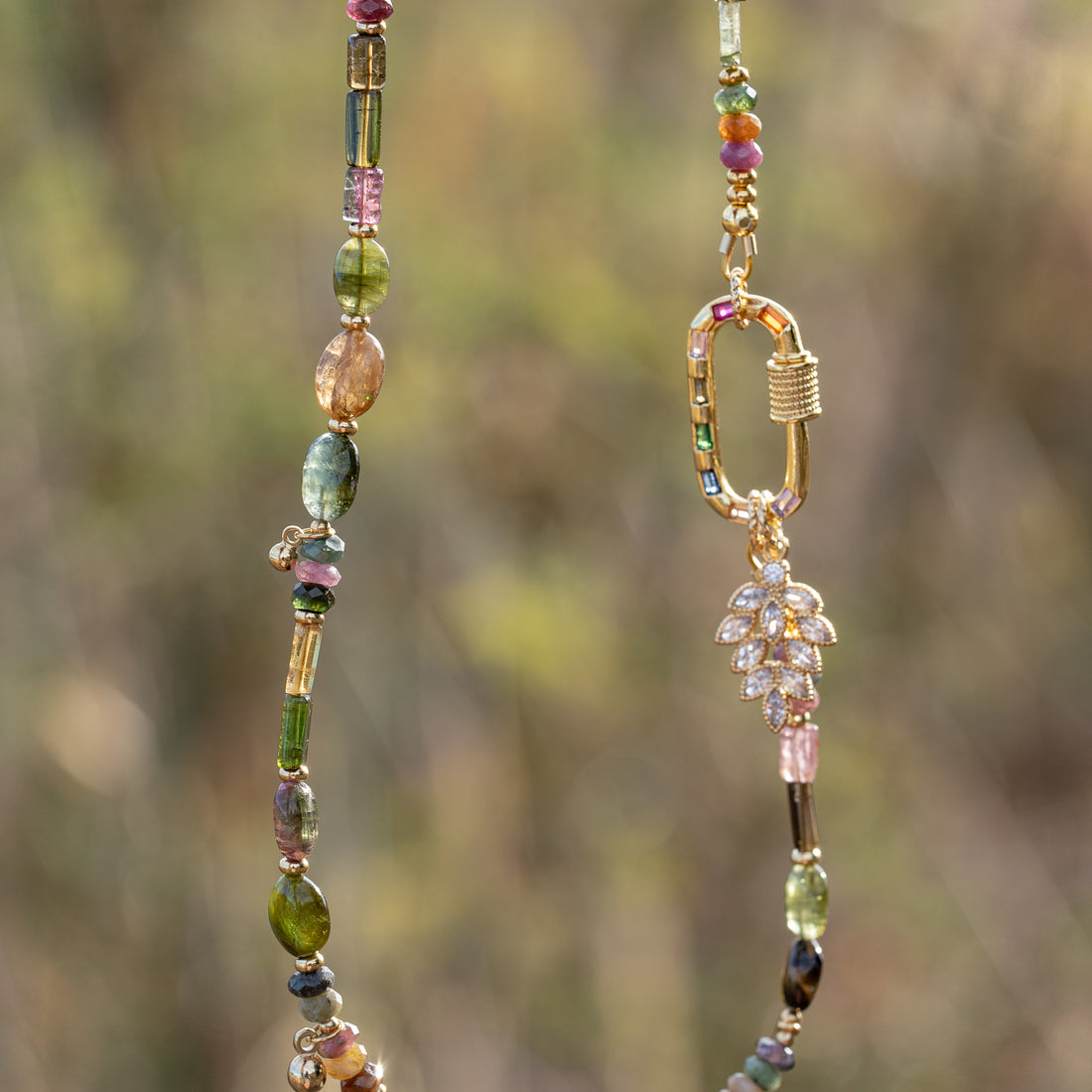 Collier coloré en Tourmaline multicolore différentes formes et tailles ✨