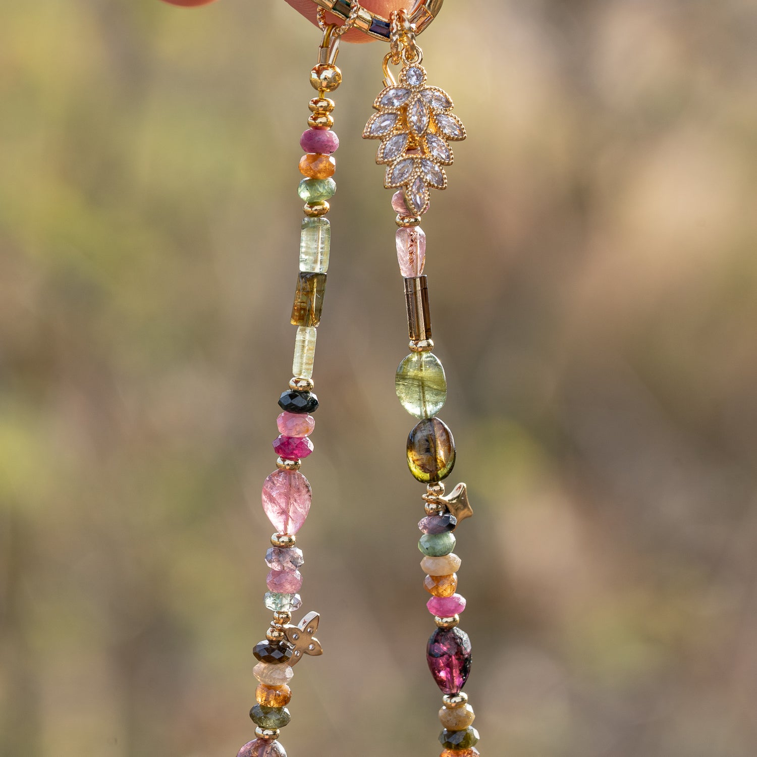 Collier coloré en Tourmaline multicolore différentes formes et tailles ✨