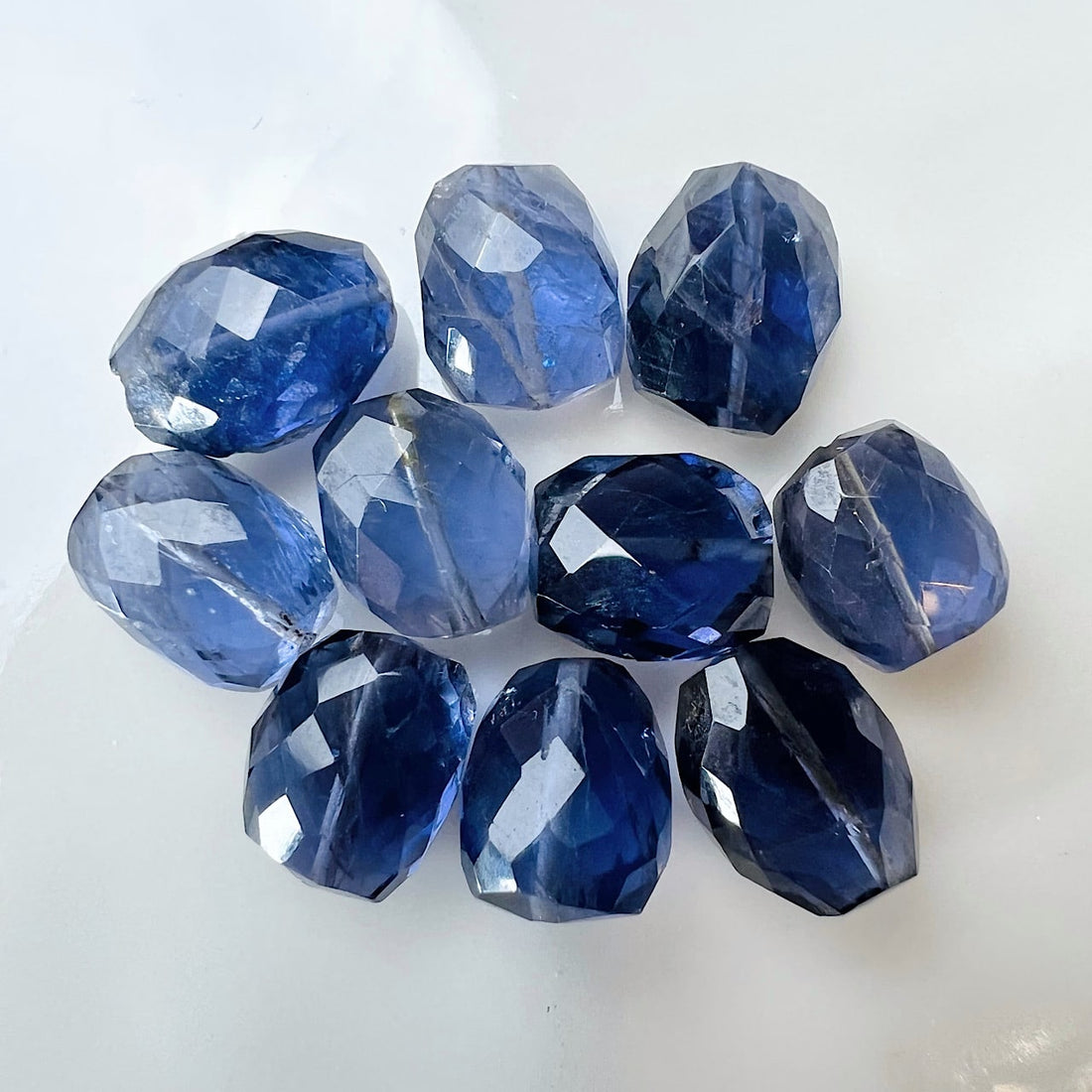 Perles pépites facettes AA de Iolite de 10/12 mm ( à l&