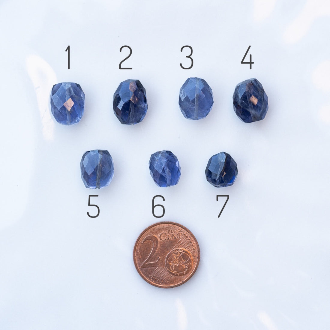 Perles pépites facettes AA de Iolite de 10/12 mm ( à l&