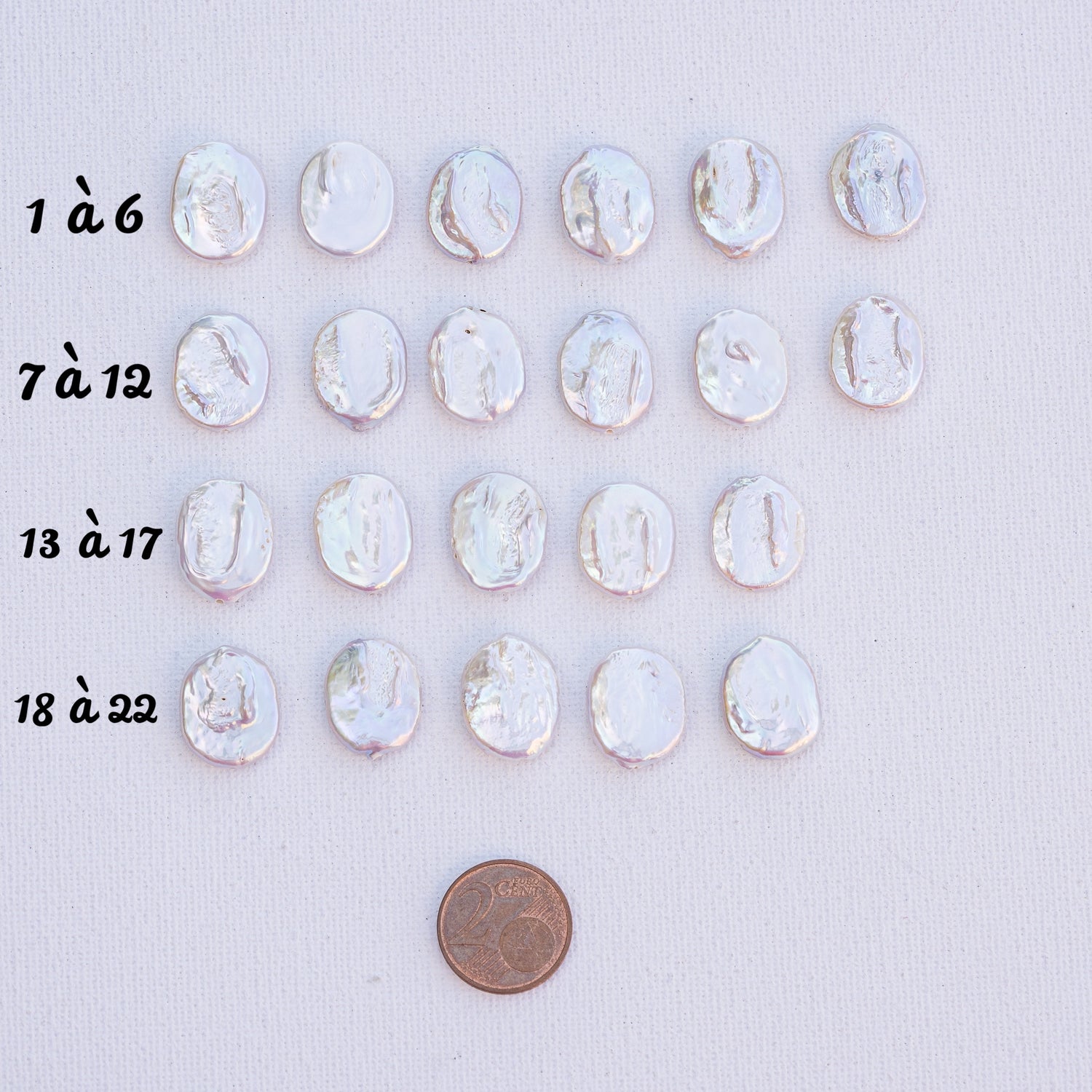 Perles pépites ovales/rectangles en perles d&