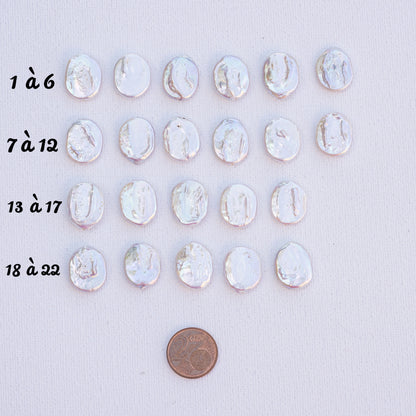 Perles pépites ovales/rectangles en perles d&